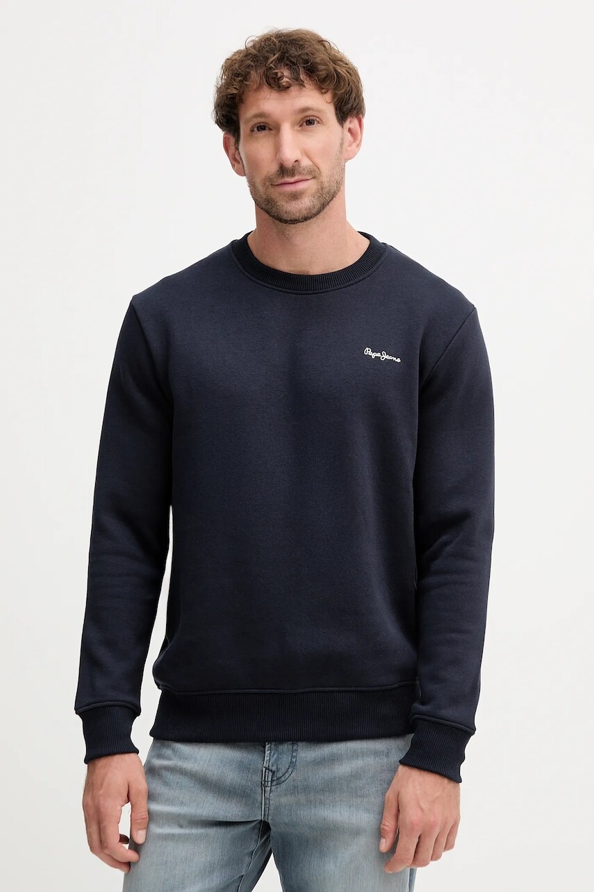 Mikina Pepe Jeans tmavomodrá farba, jednofarebná, PM5800013