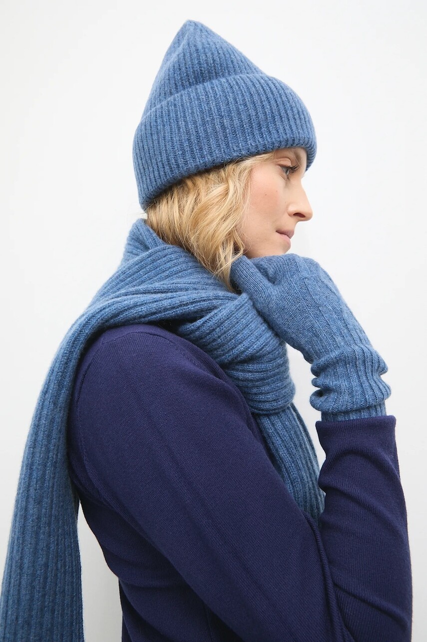 Vlnená súprava Answear.LAB modrá farba