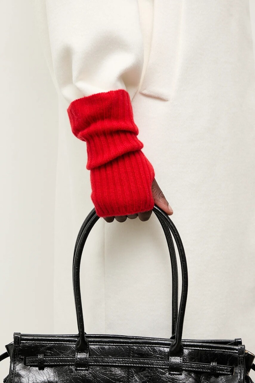 Vlnené palčiaky Answear.LAB červená farba