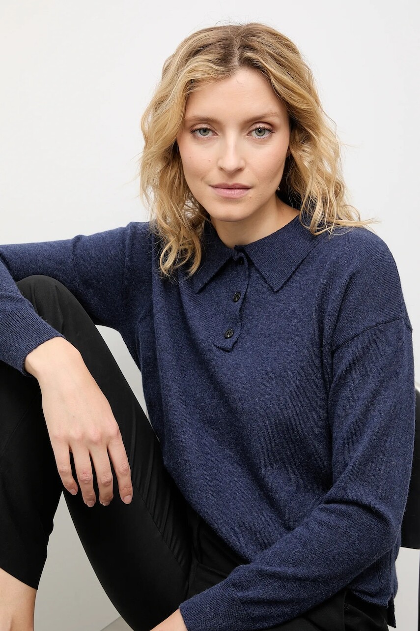 Kašmírový sveter Answear.LAB tmavomodrá farba