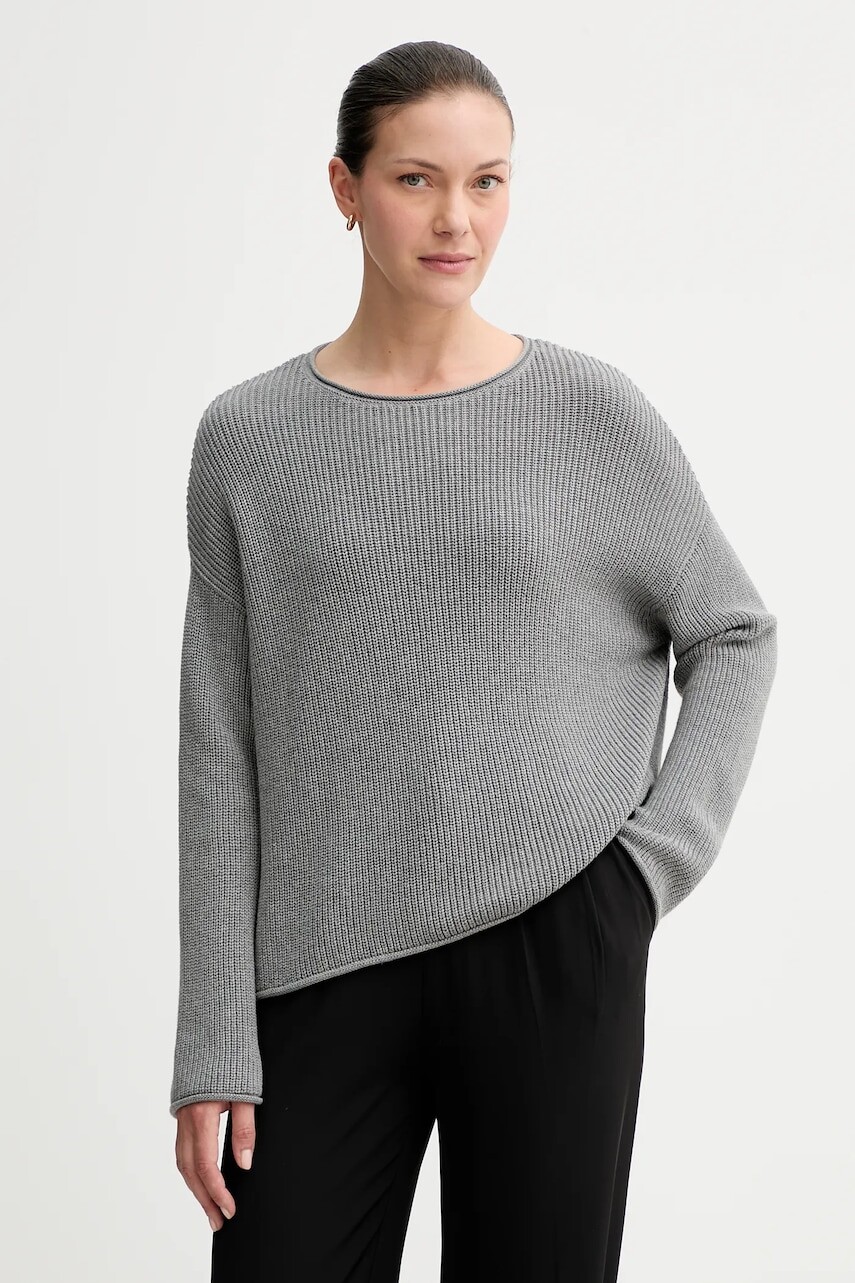 Bavlnený sveter Marc O'Polo šedá farba, 508605960171