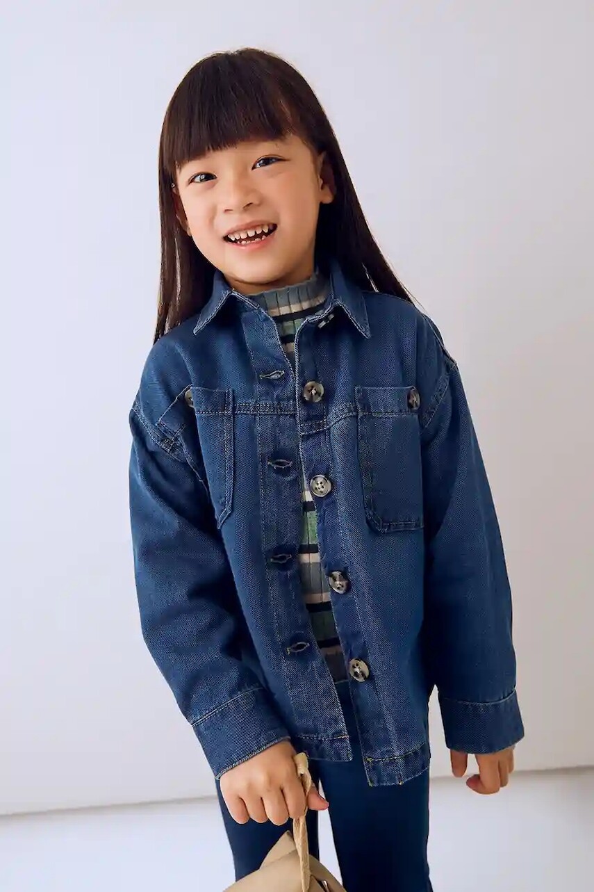 Detská riflová košeľa Mayoral tmavomodrá farba, 4135