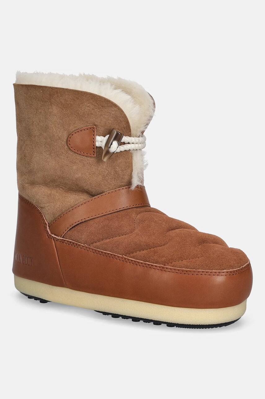 Semišové snehule Moon Boot MB EVX IGLOO hnedá farba, 80D1470070 ML06