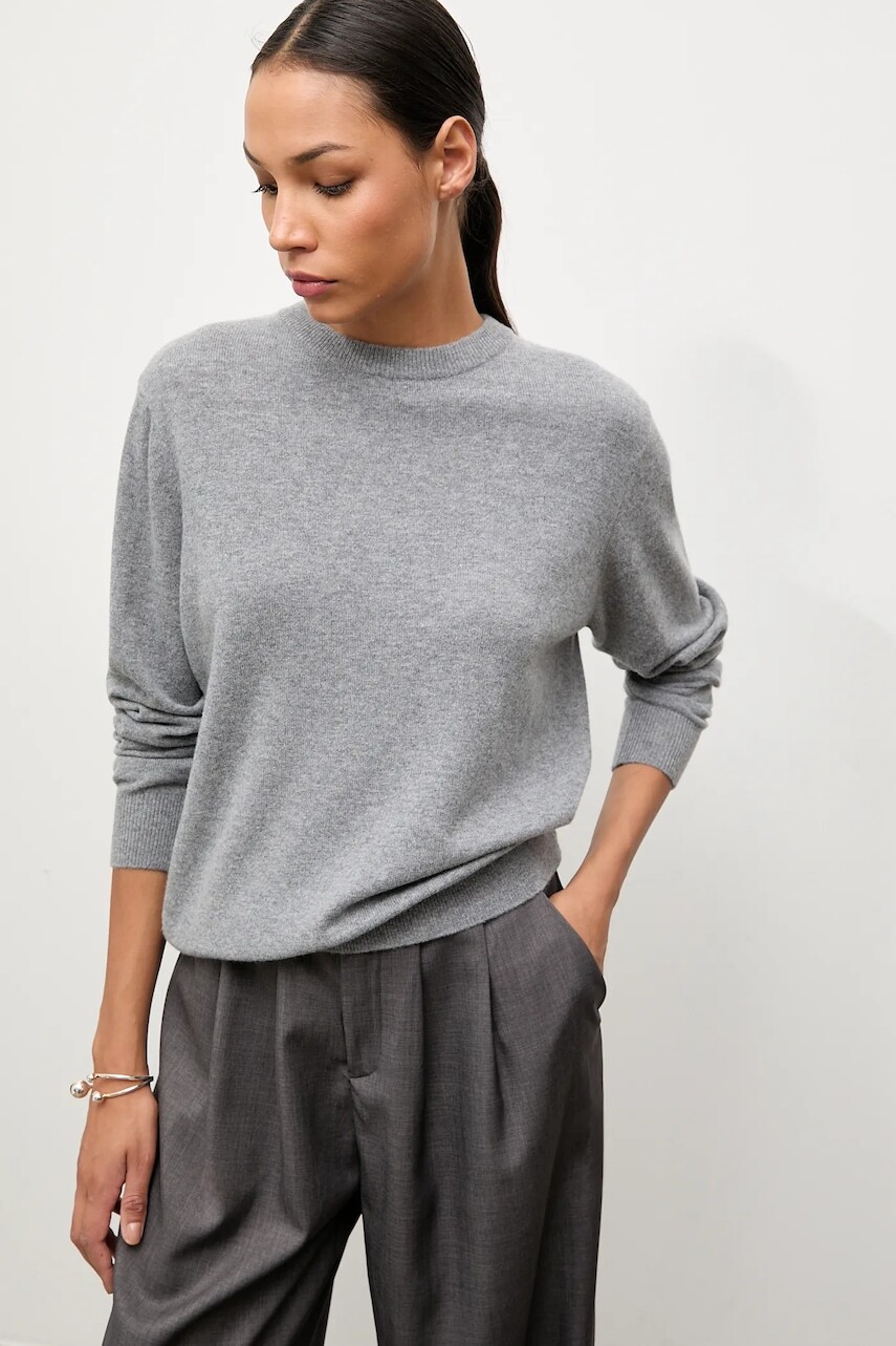 Sveter z meríno vlny Answear.LAB šedá farba, ľahké
