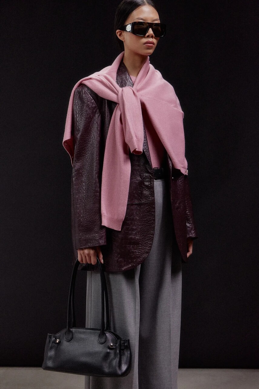 Kardigan z merino vlny Answear.LAB ružová farba, ľahký