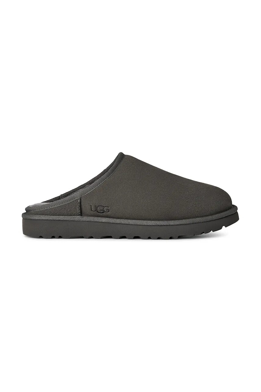 Semišové papuče UGG Classic Slip-On zelená farba, 1129290.MLF