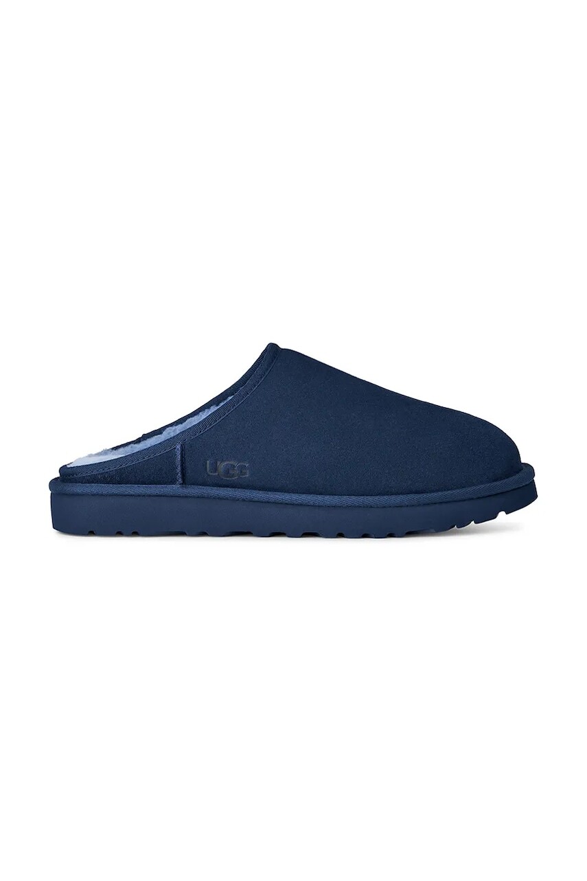 Semišové papuče UGG Classic Slip-On tmavomodrá farba, 1129290.DEOC
