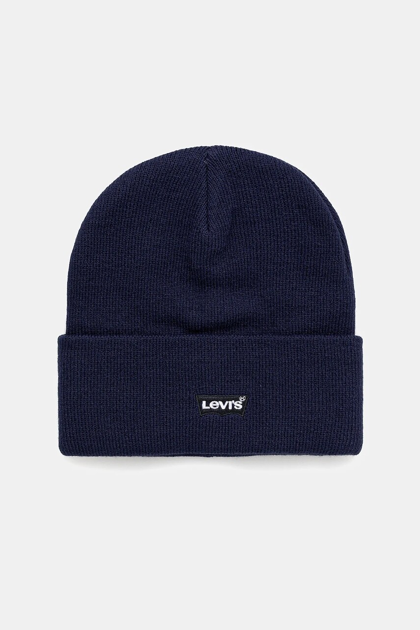 Detská čiapka Levi's LAN TONAL EMBROIDERED BEANIE tmavomodrá farba, 9A8707