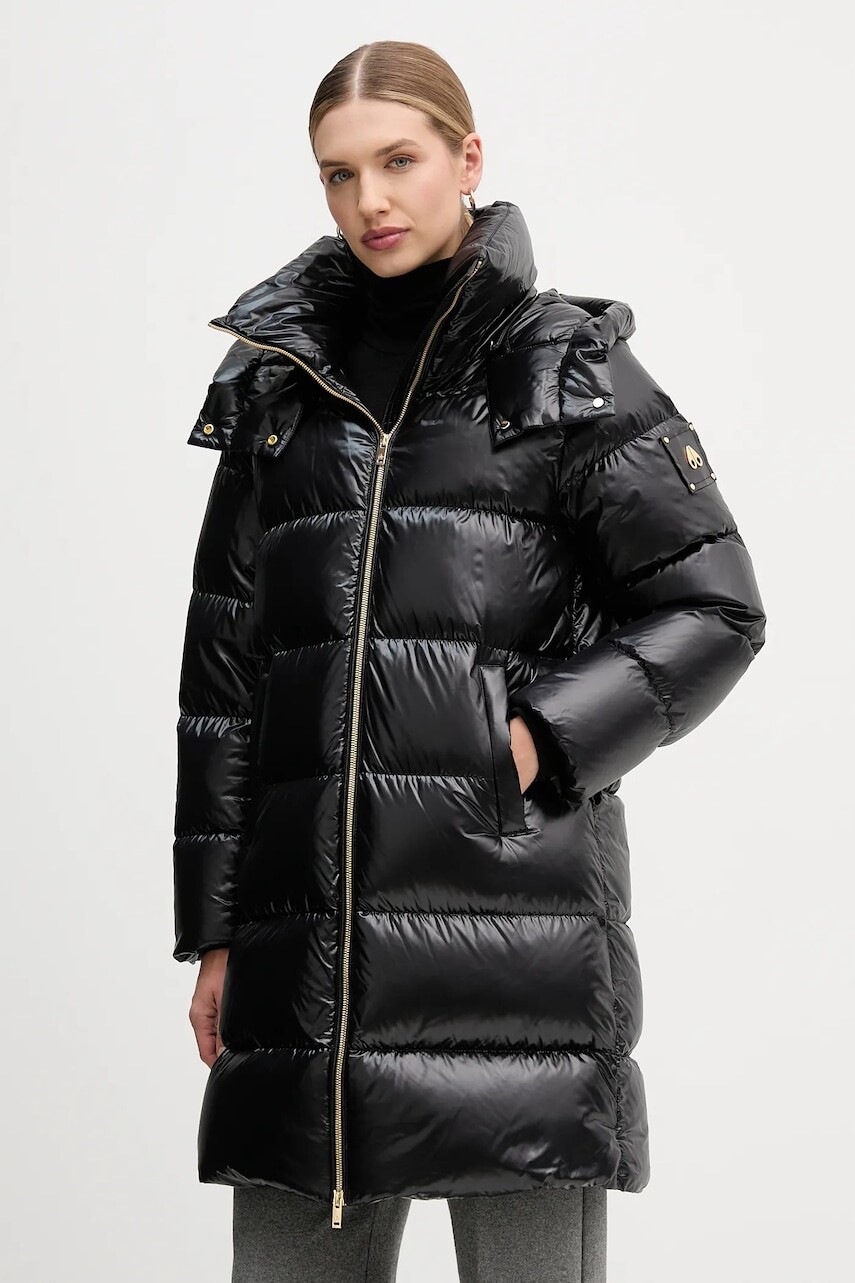 Páperová bunda MOOSE KNUCKLES Moonstone čierna farba, zimná, M35LP217G