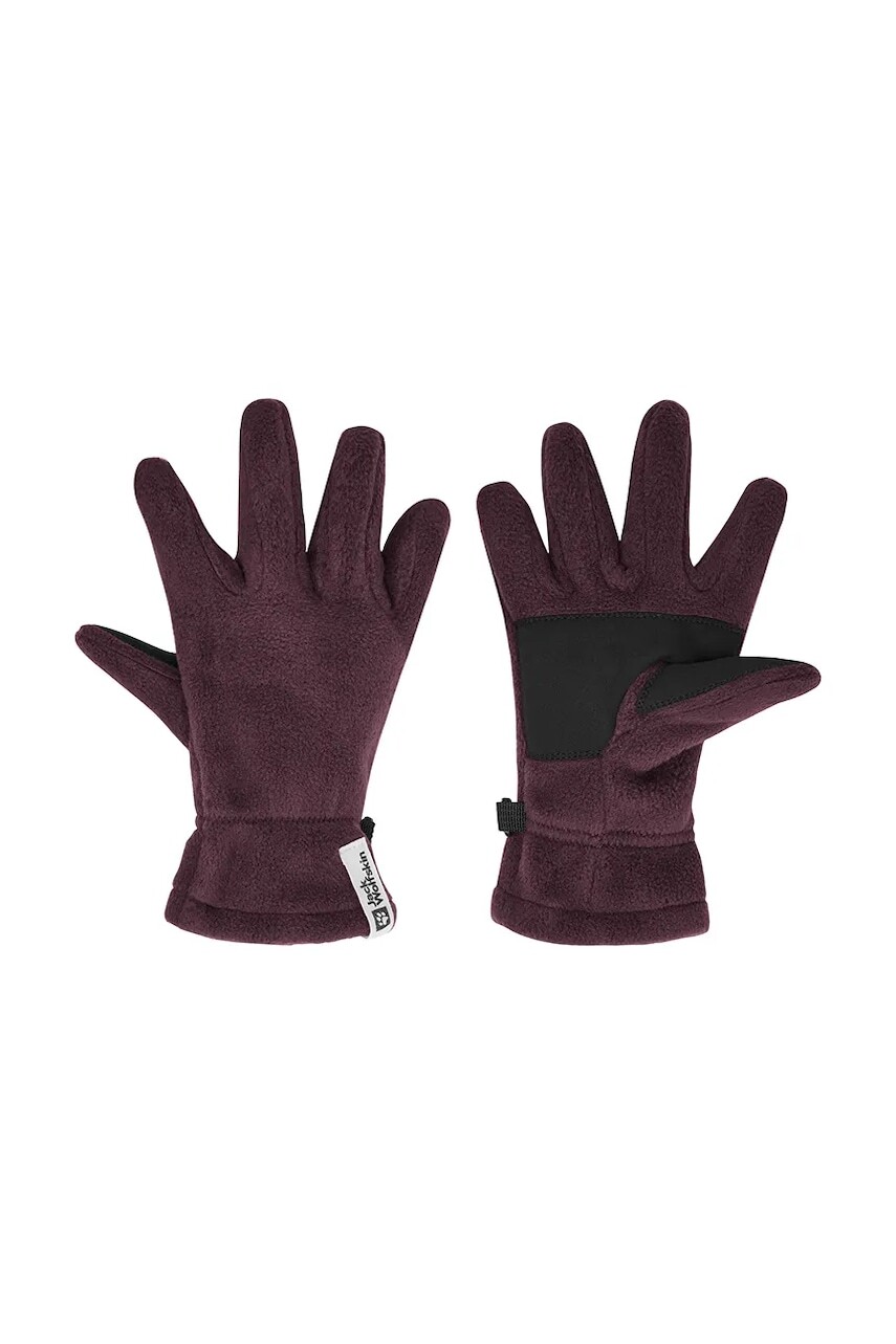 Detské rukavice Jack Wolfskin FLEECE GLOVE K fialová farba, A65445