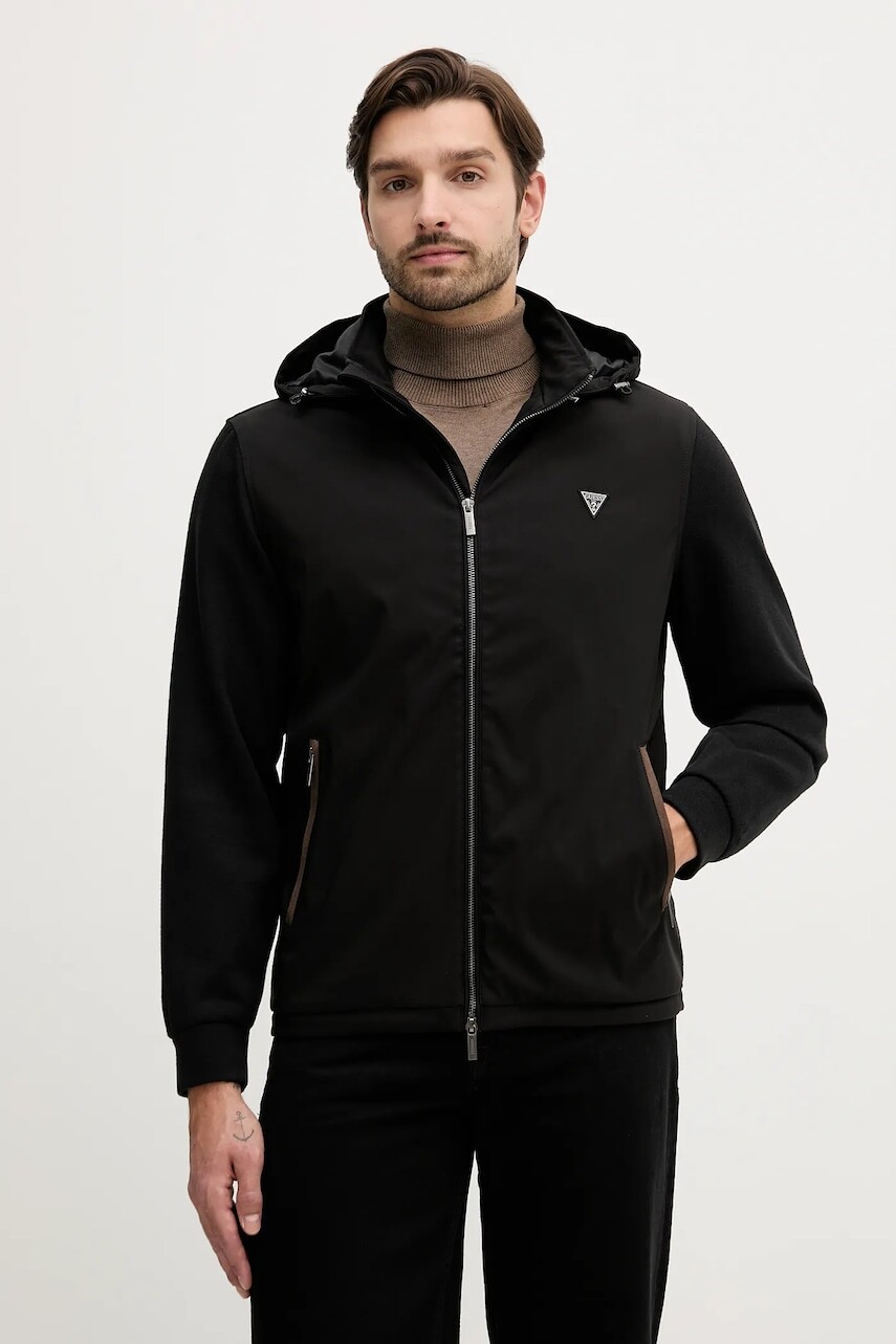 Bunda Guess čierna farba, prechodná, M4YL27 WEDJ0