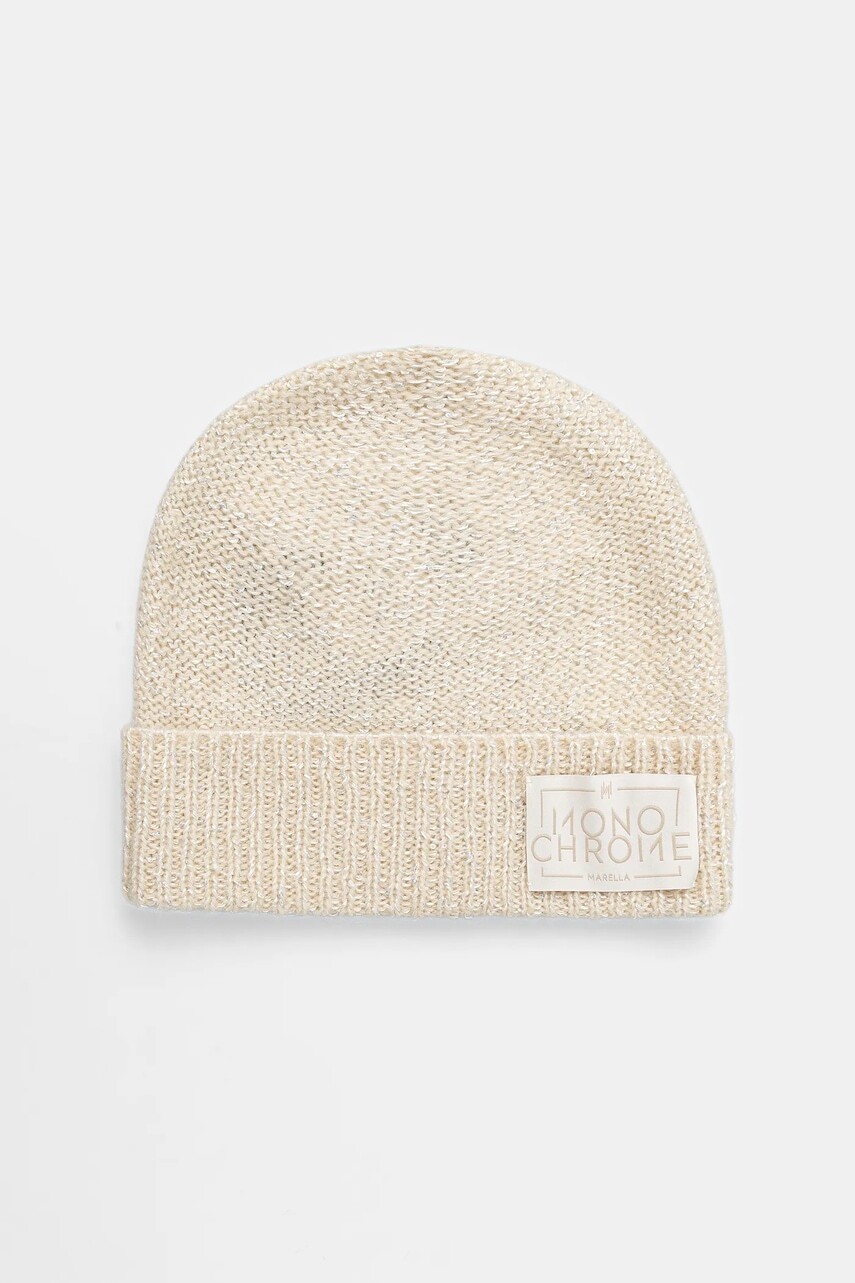 Vlnená čiapka Marella béžová farba, 2523576027200