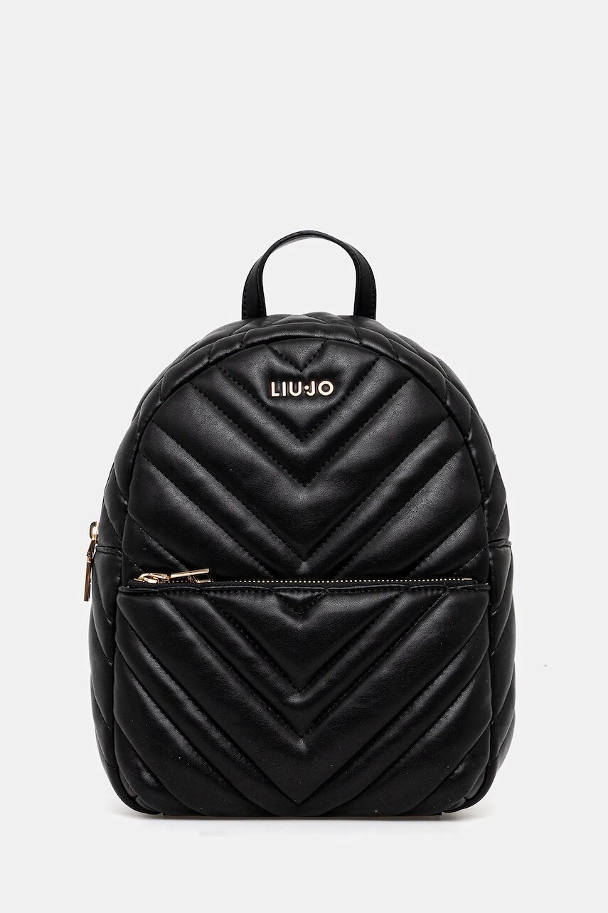 Ruksak Liu Jo dámsky, čierna farba, malý, jednofarebná, AF5186.E0426