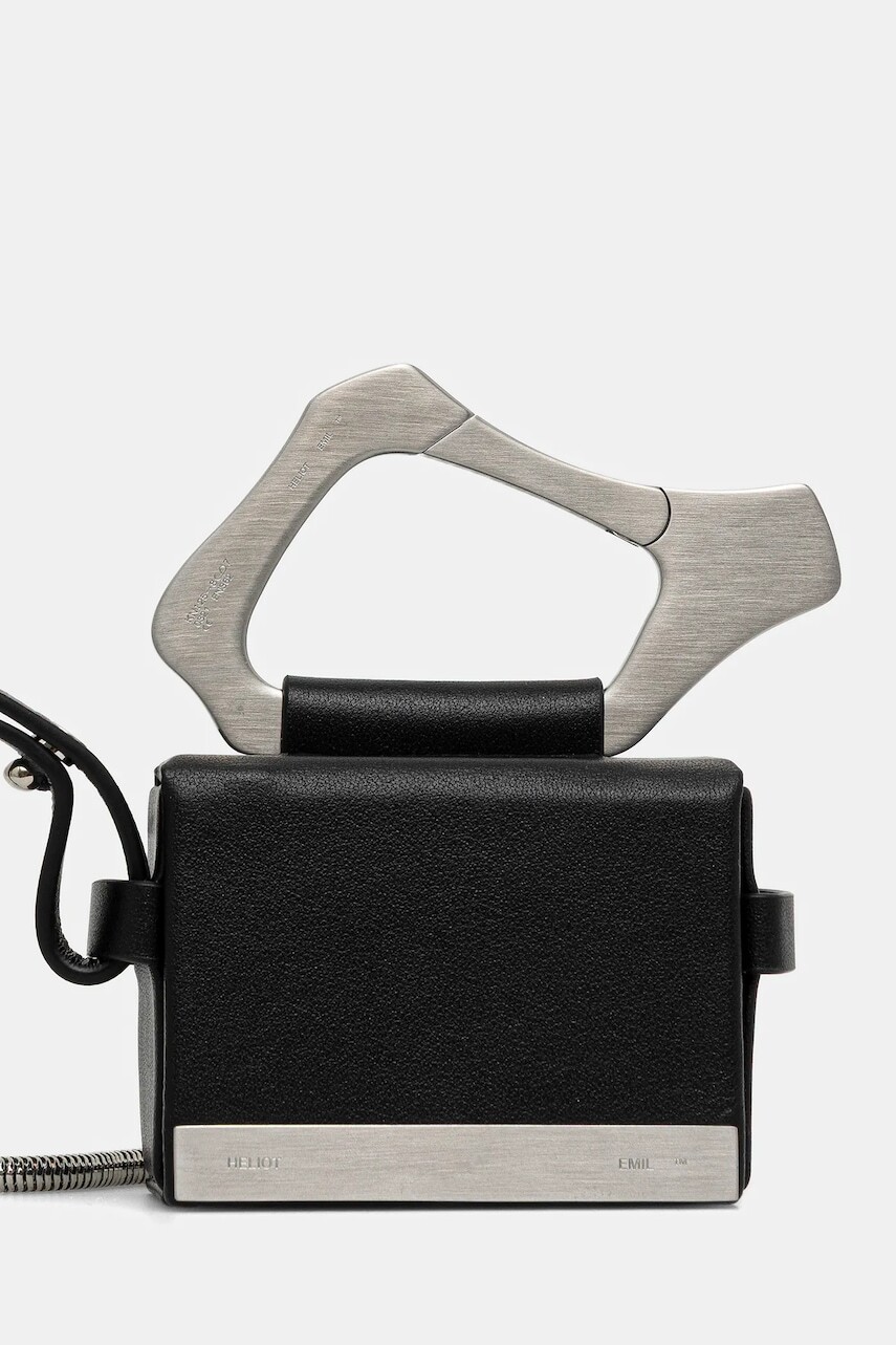 Kožené puzdro na slúchadlá Heliot Emil čierna farba, PREAW25_15_46_L03_BLK01_CO