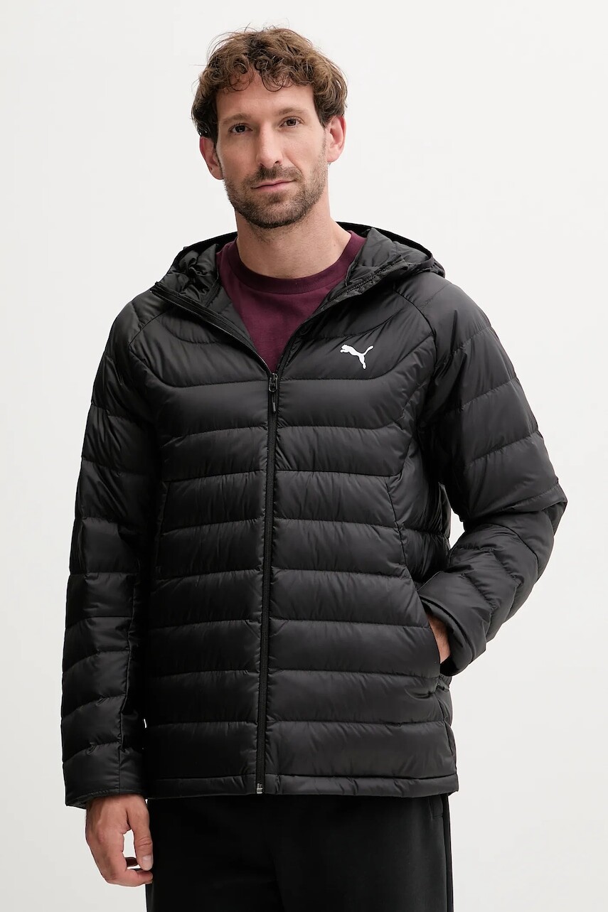 Páperová bunda Puma čierna farba, zimná, 685221