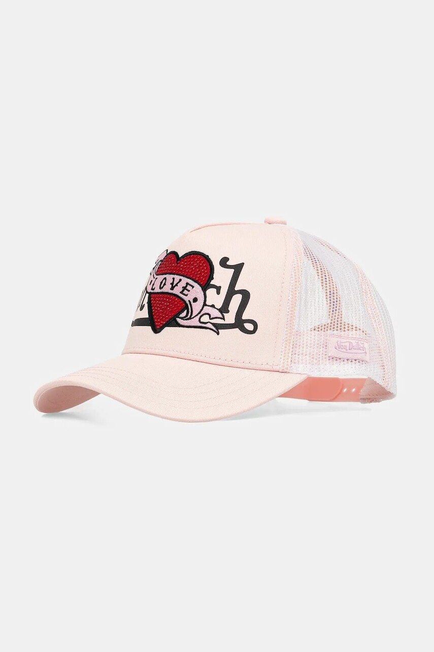 Šiltovka Von Dutch ružová farba, VD.0.CAS2.LOVU