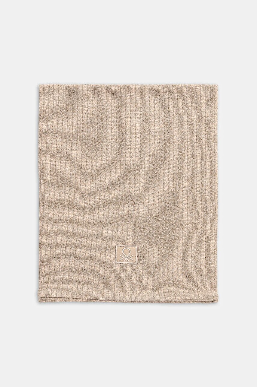 Detský šál komín United Colors of Benetton béžová farba, jednofarebný, 6FEECU00N