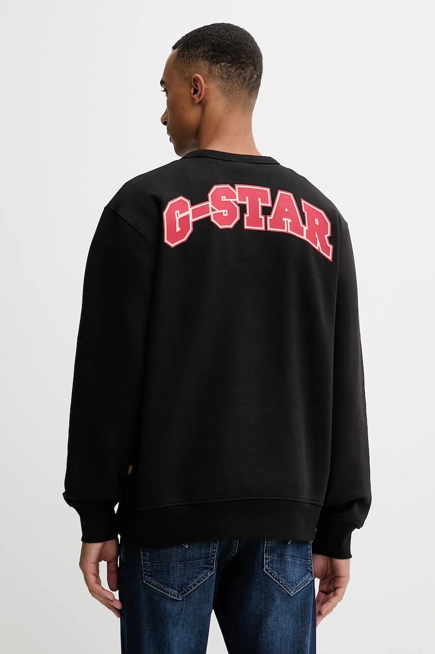 Mikina G-Star 0 čierna farba, s potlačou, D27095.D733