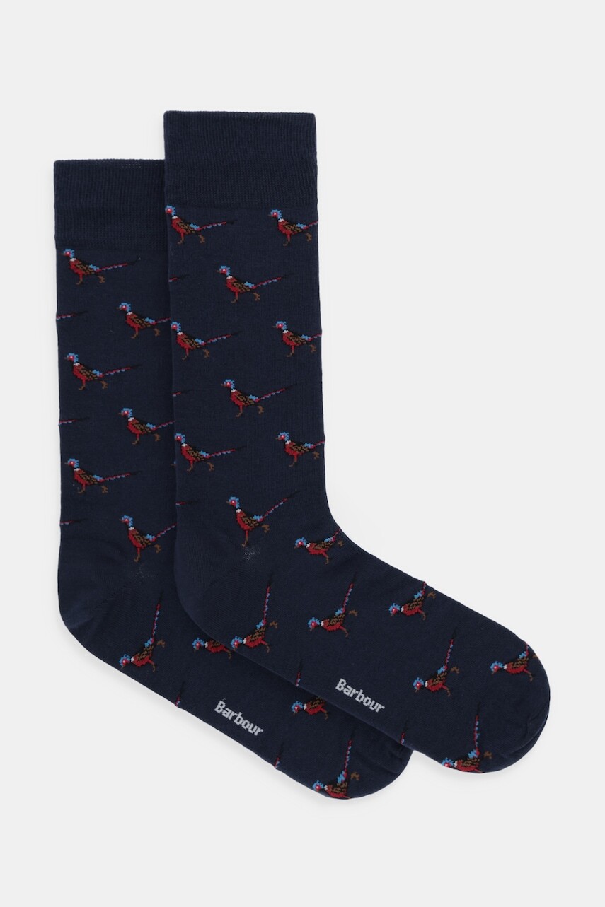 Ponožky Barbour tmavomodrá farba, MSO0068