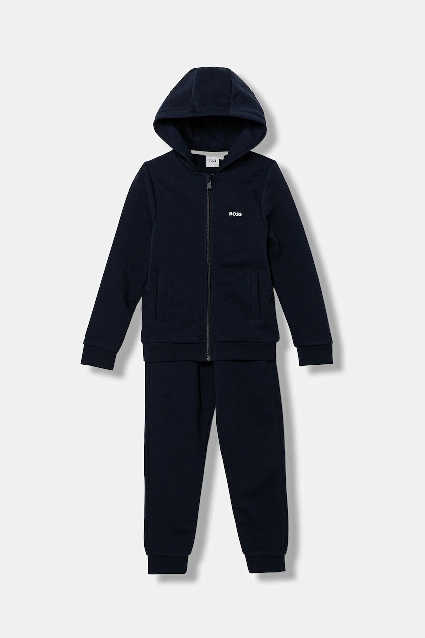 Detská tepláková súprava BOSS tmavomodrá farba, J52403