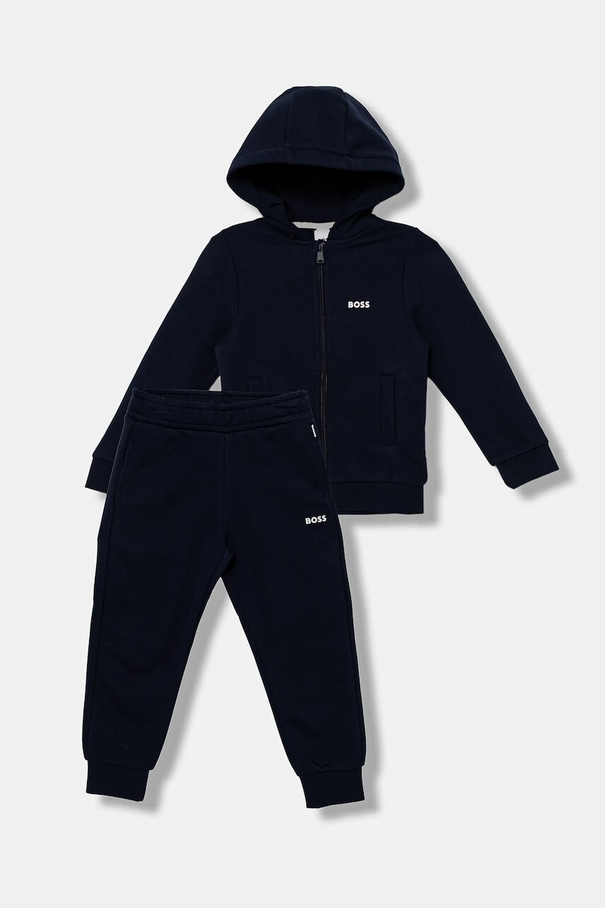 Tepláková súprava pre bábätká BOSS tmavomodrá farba, J52403