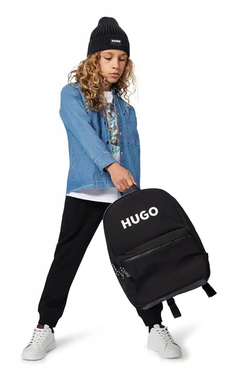 Detský ruksak HUGO čierna farba, veľký, s potlačou, G00557