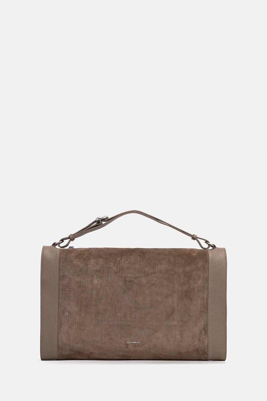 Kožená kabelka Coccinelle ELINOR béžová farba, E1.TL6.12.01.01