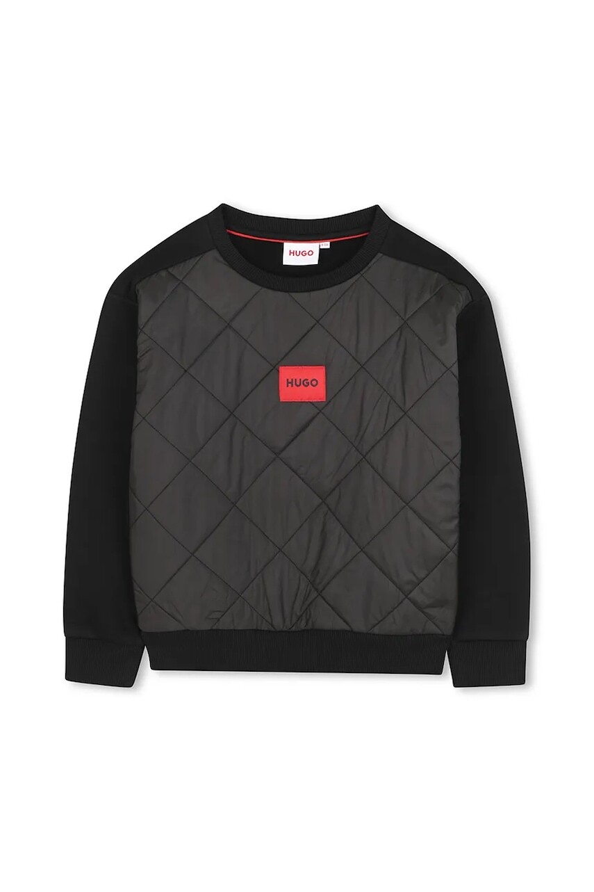 Detská mikina HUGO čierna farba, jednofarebná, G00450
