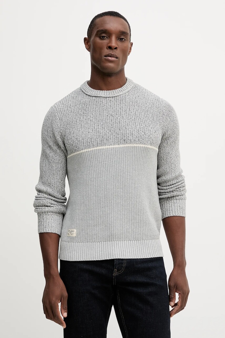 Bavlnený sveter Pepe Jeans šedá farba, teplé, PM7000019