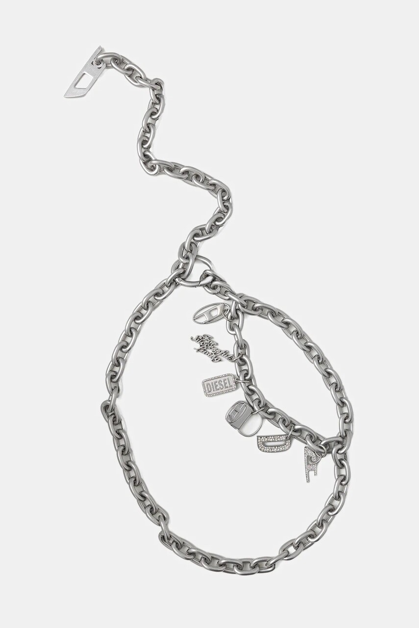 Opasok Diesel DIESEL LOGO B- MULTICHARM CHAI šedá farba, X10248.PR581