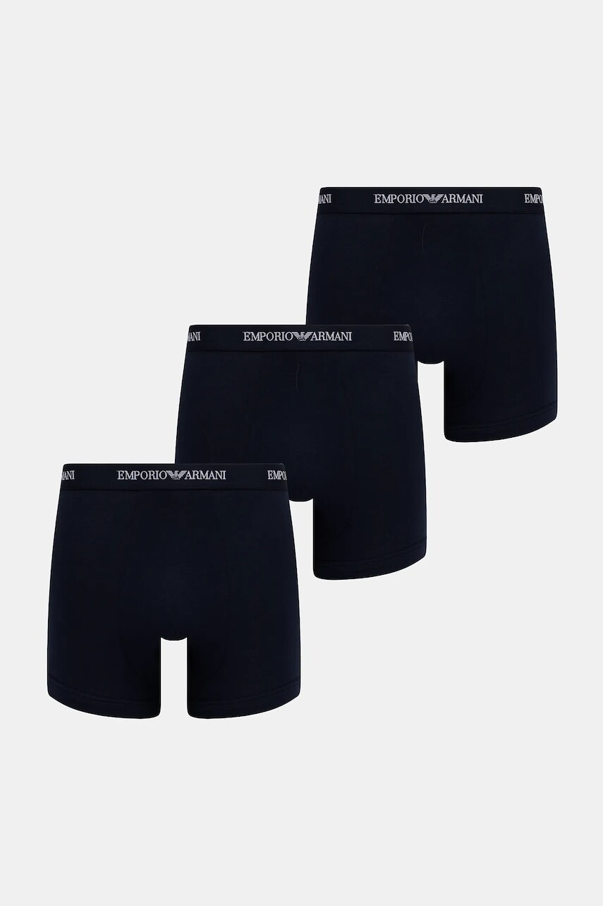 Boxerky Emporio Armani Underwear 3-pak tmavomodrá farba, EM000259 AF14132