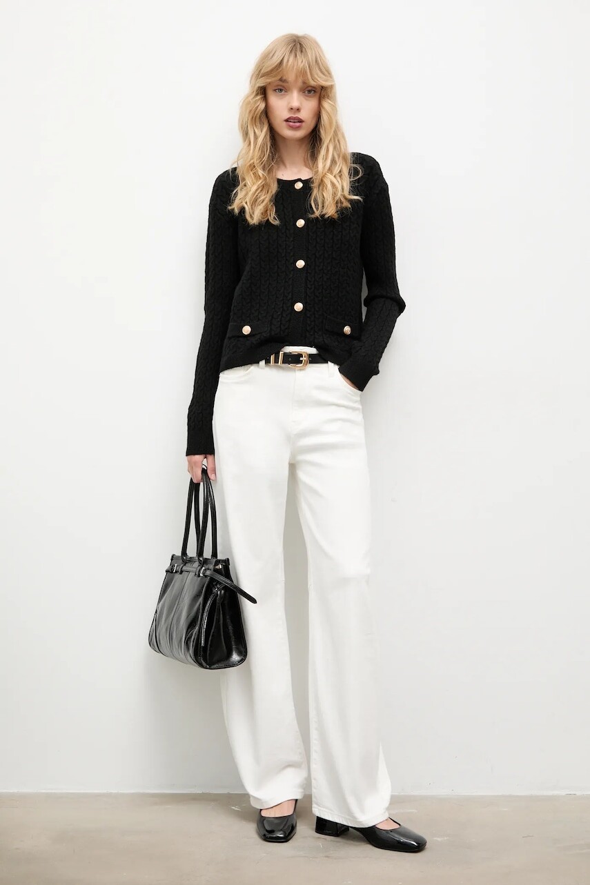 Kardigán Answear.LAB čierna farba