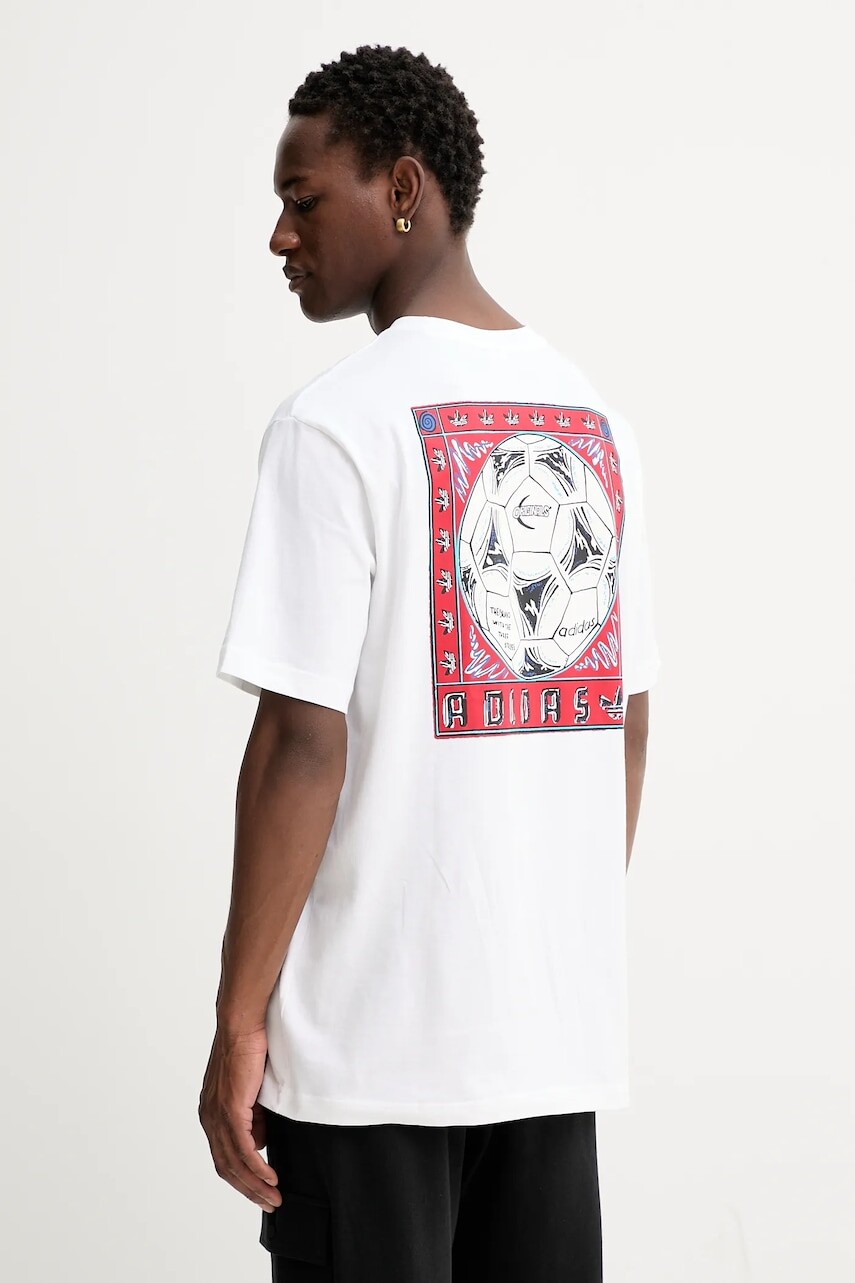 Bavlnené tričko adidas Originals Graphic pánske, biela farba, s potlačou, JX3094