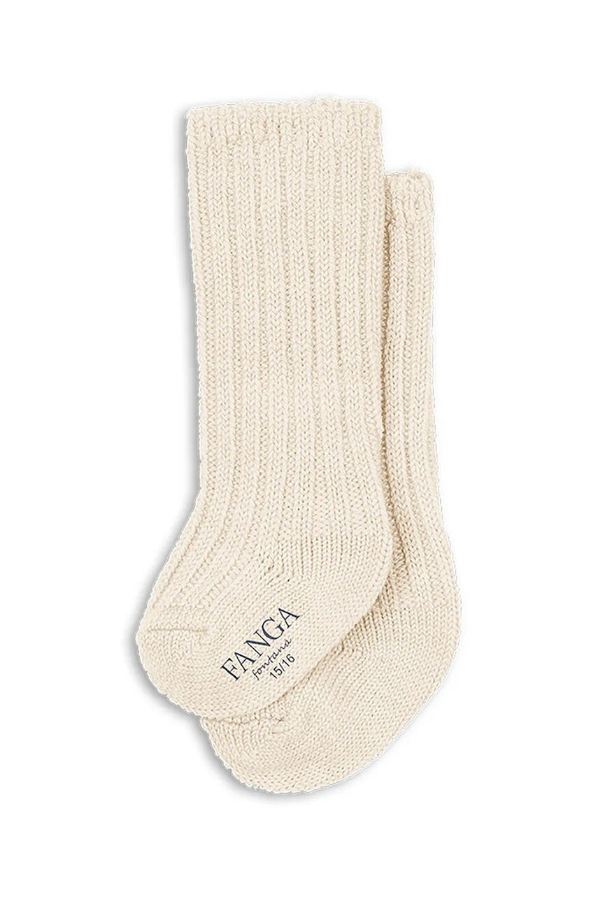 Vlnené ponožky Fanga Fontana LANA HEAVY KNITTED SOCKS béžová farba, FA100020