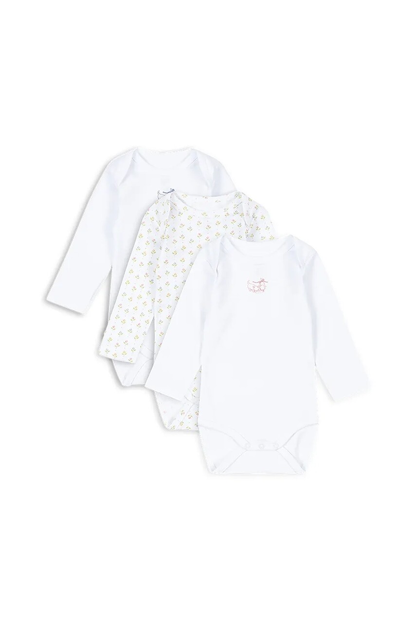 Bavlnené body pre bábätká Fanga Fontana FIO 3 PACK LS BODY OCS 3-pak FA100032