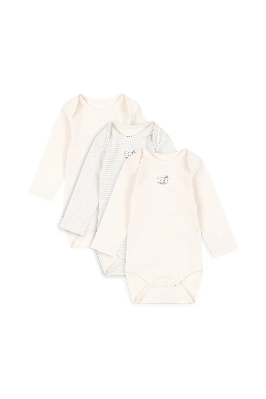 Body pre bábätká Fanga Fontana FIO STRIPE 3 PACK LS BODY OCS 3-pak FA100035