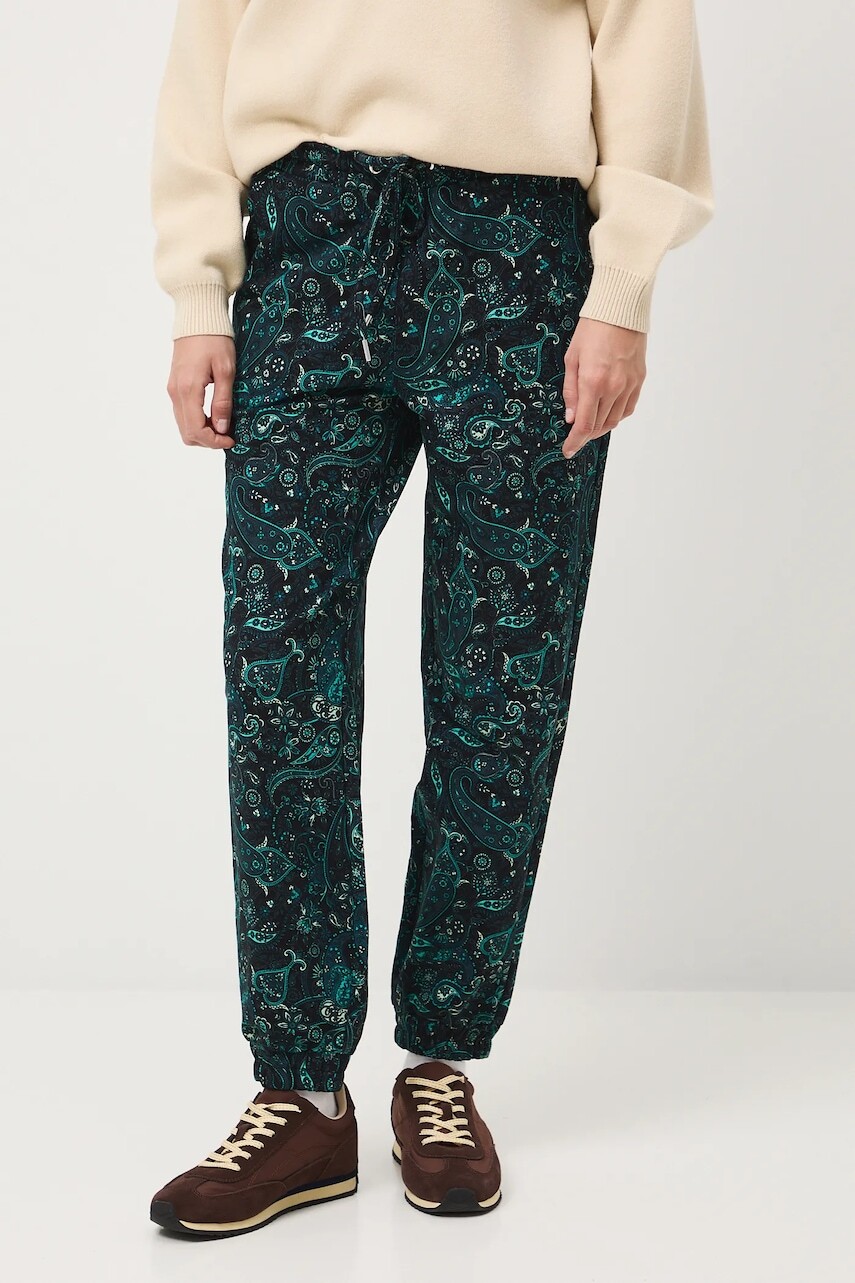 Tepláky Medicine zelená farba, vzorovaná