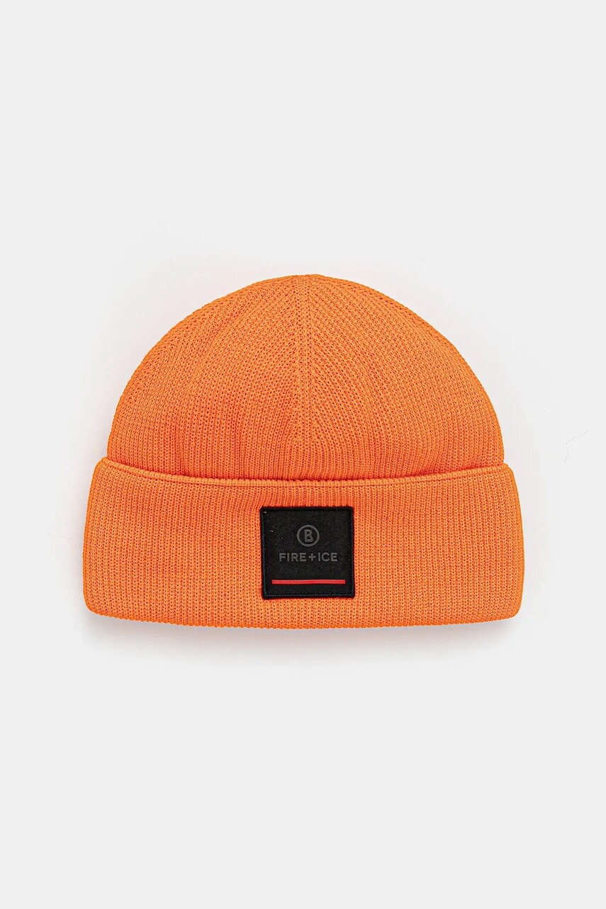 Čiapka s prímesou vlny BOGNER Fire+Ice TAREK oranžová farba, 94366125