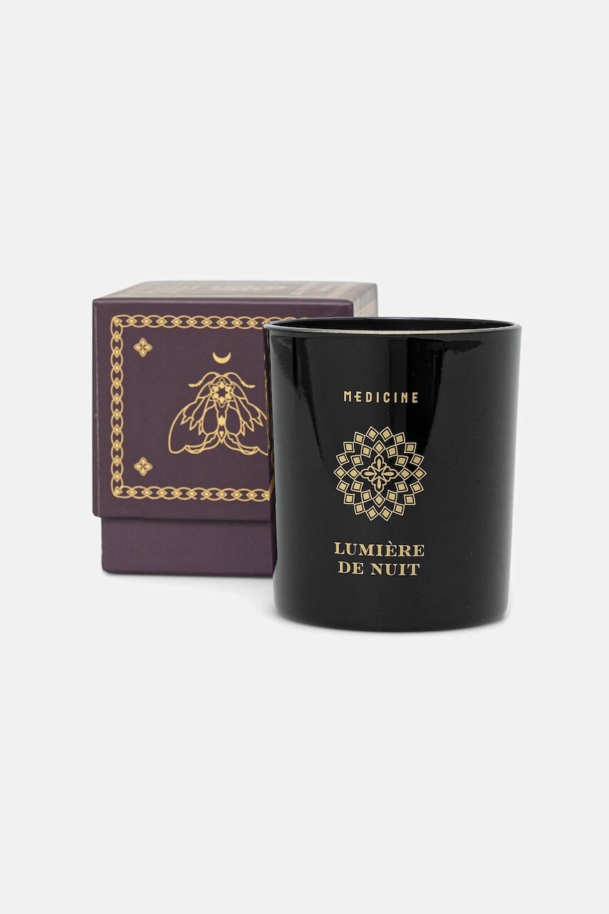Vonná sójová sviečka Medicine fialová farba