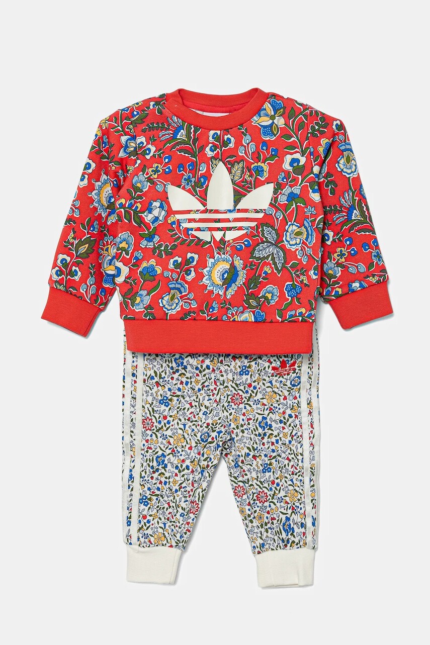 Detská tepláková súprava adidas Originals červená farba, JY3018