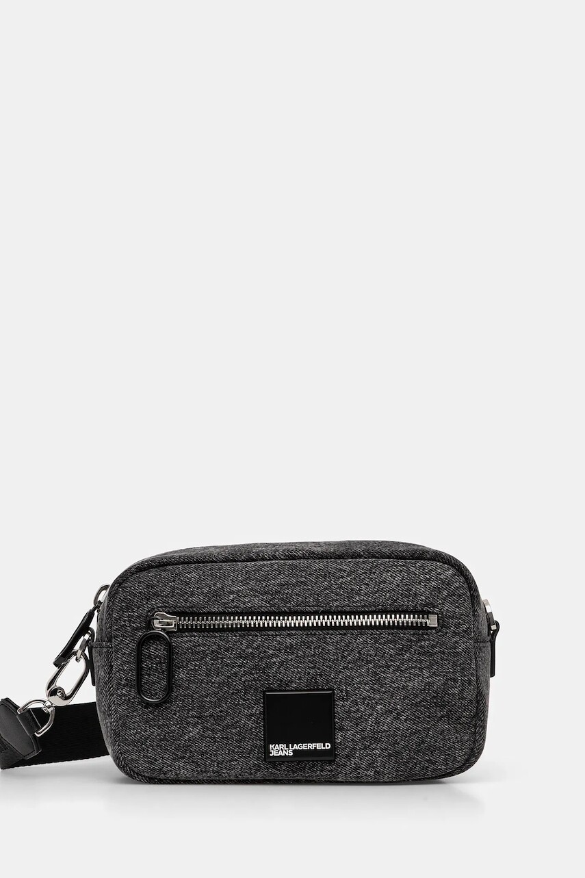 Kabelka Karl Lagerfeld Jeans šedá farba, A4W30238