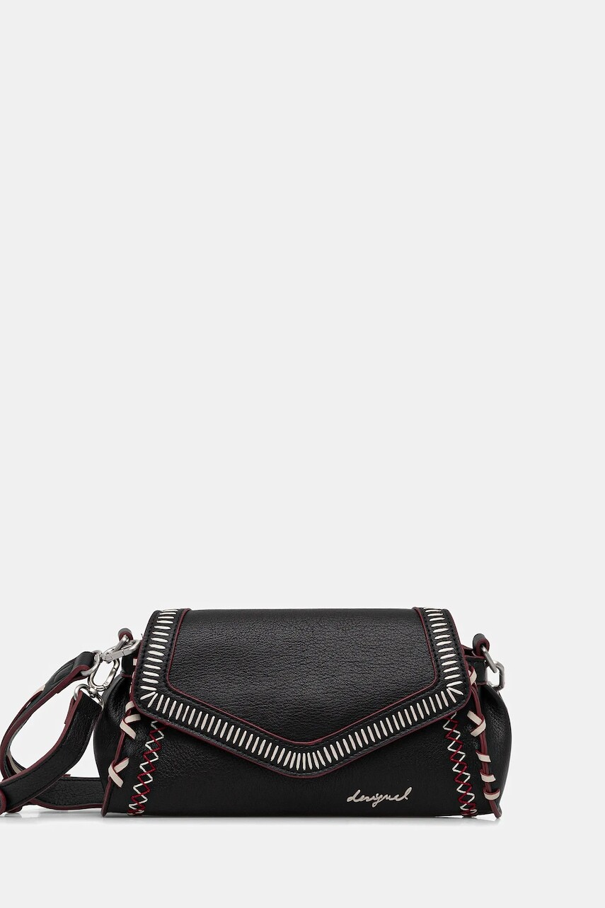 Kabelka Desigual MANHATTAN PESPUNTES Z čierna farba, 25WAXPBE