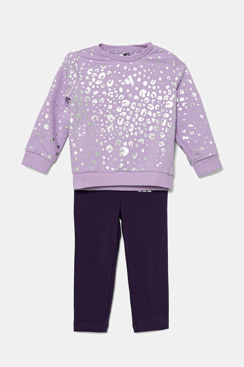 Tepláková súprava pre bábätká adidas fialová farba, JW2434