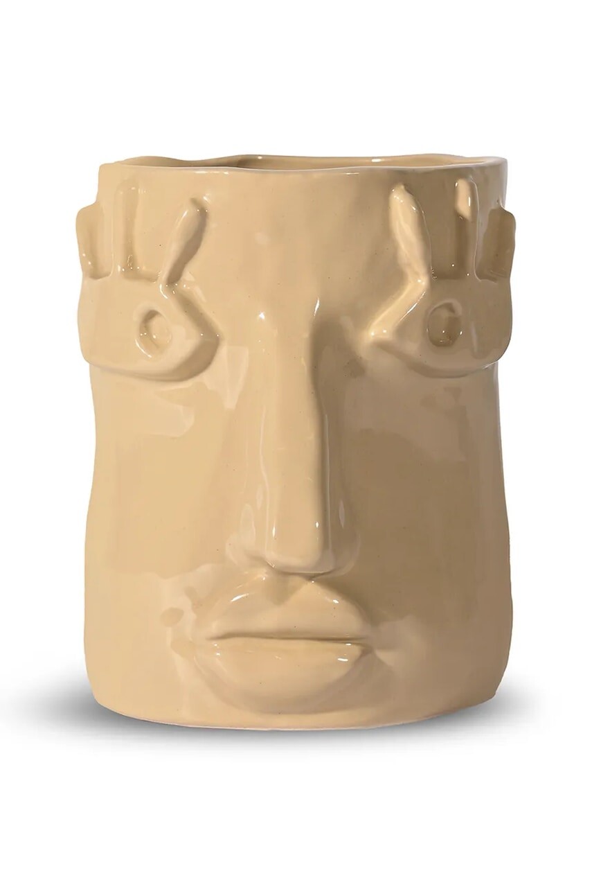 Kvetináč Byon x Emma Widell, Facy 15 cm S béžová farba