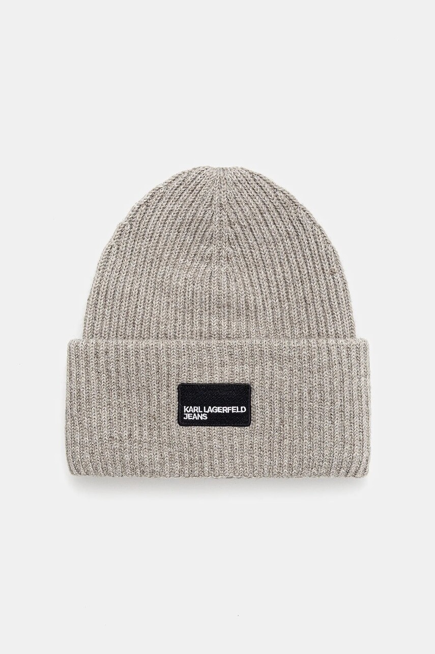 Čiapka Karl Lagerfeld Jeans šedá farba, A4W33124
