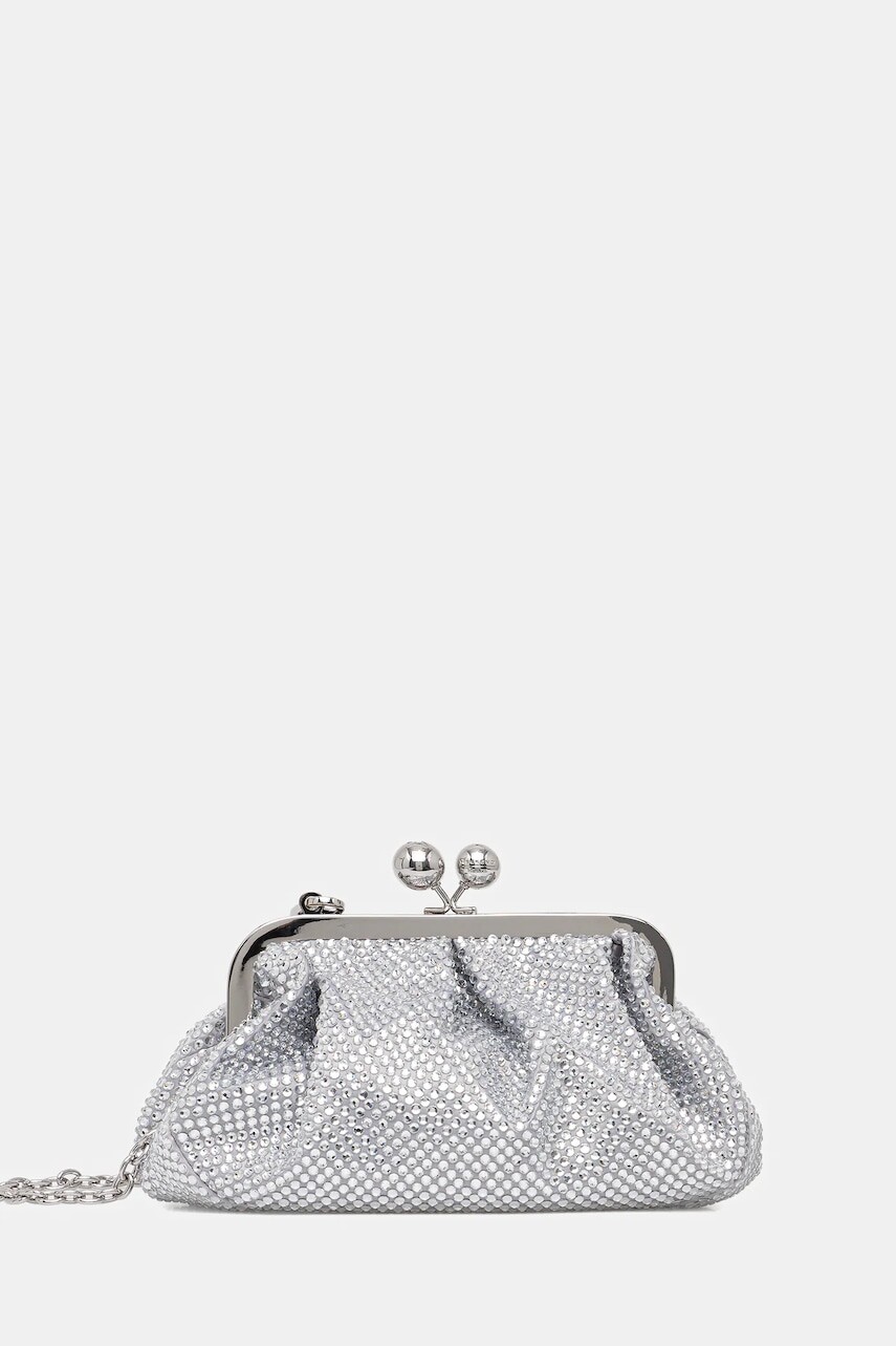 Kabelka Weekend Max Mara EMY strieborná farba, 2525516135600