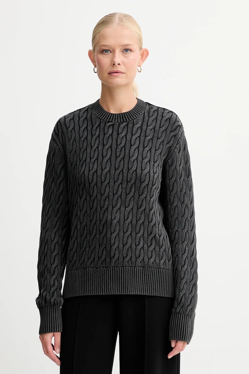 Bavlnený sveter Levi's čierna farba, 0037S