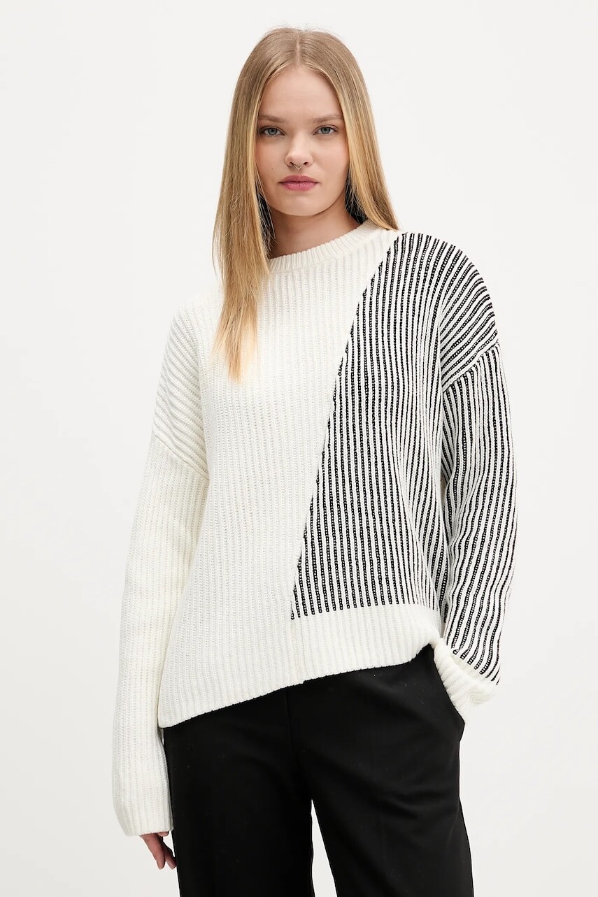 Sveter Desigual NOME béžová farba, teplý, 25WWJF26