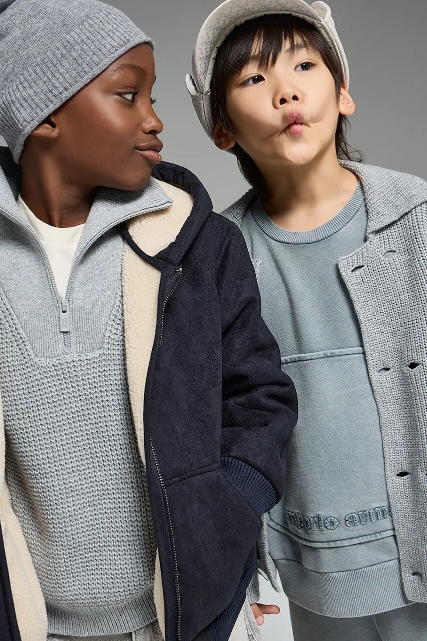 Detská bunda Emporio Armani tmavomodrá farba, EB000508 AF19524