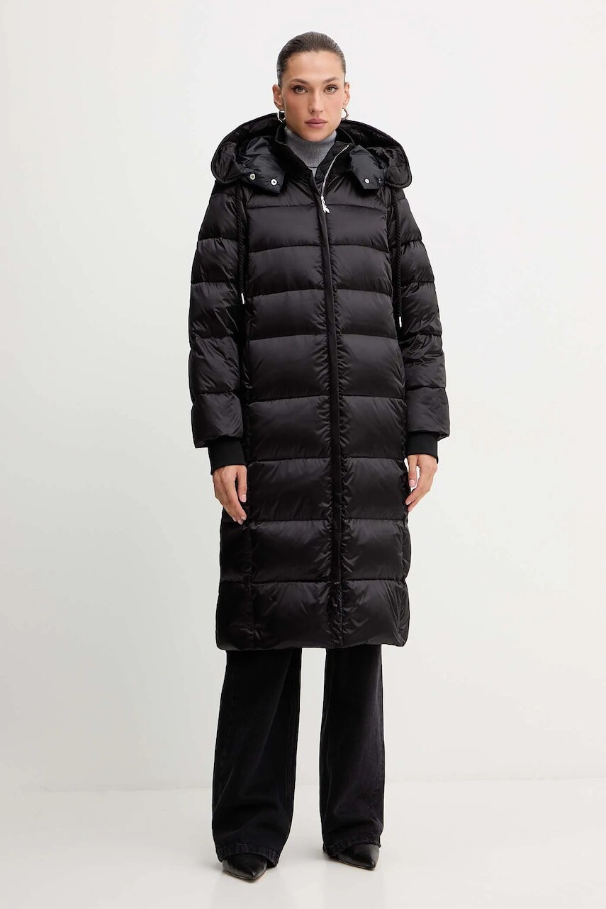 Páperová bunda Patrizia Pepe čierna farba, zimná, 2O0216 A491